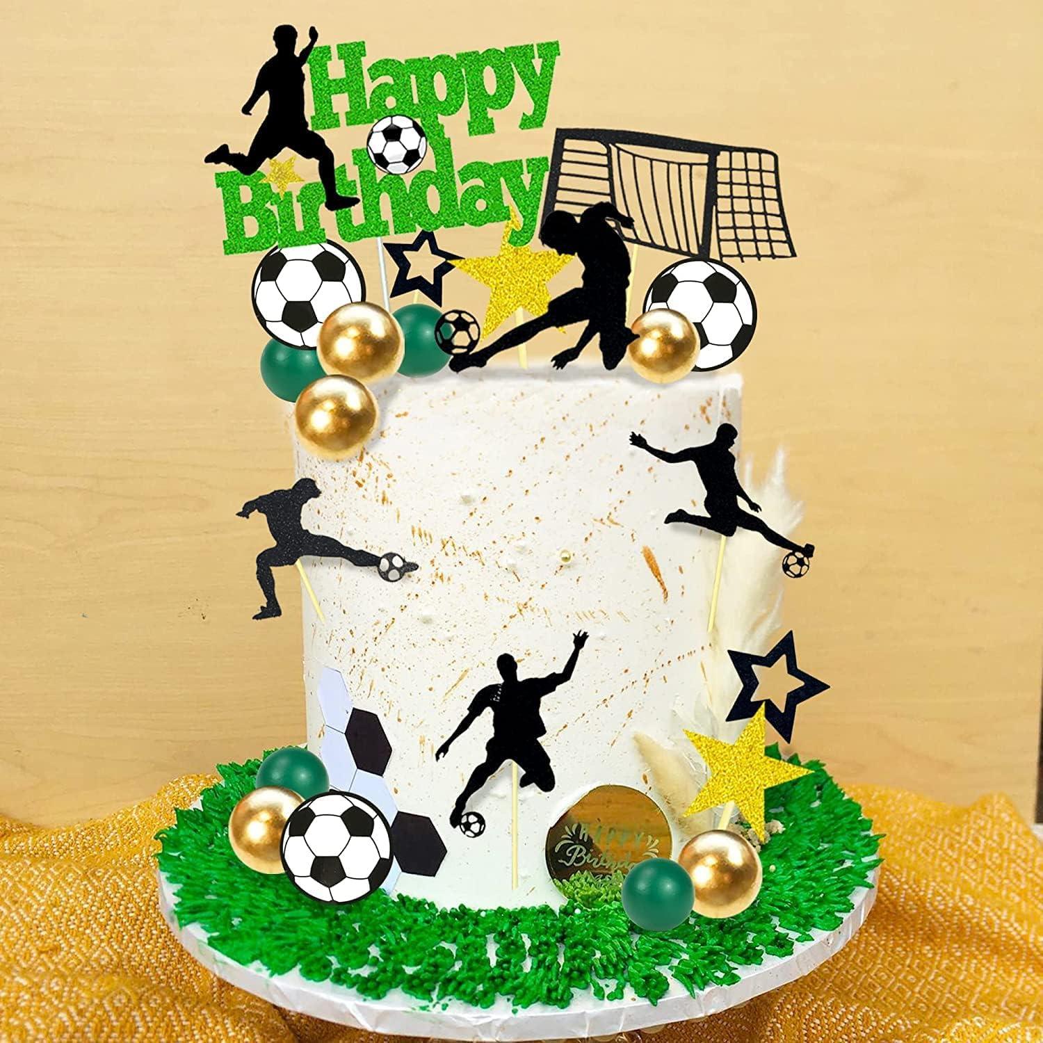 Tortendeko Fussball Cake Topper Fußball Deko Kindergeburtstag