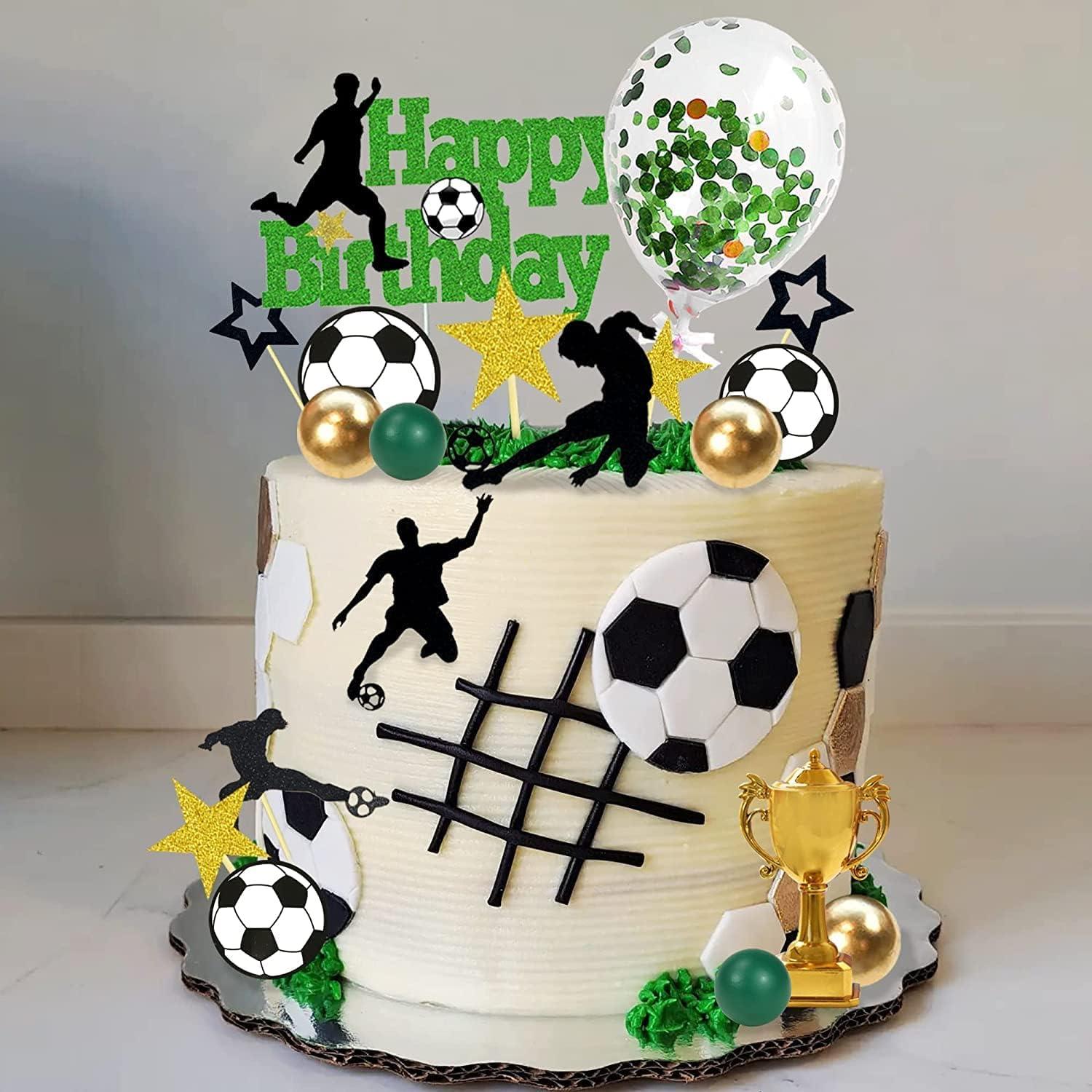 29-teilige Tortendeko Fussball Geburtstag Kinder Fußball Deko Torte Cake Topper