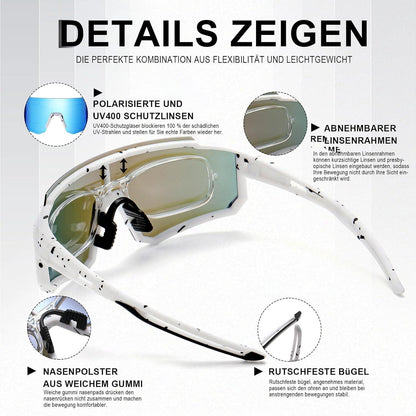 Polarisierte Sportbrille UV400 Fahrrad-Sonnenbrille Herren-Damen 53 Farben