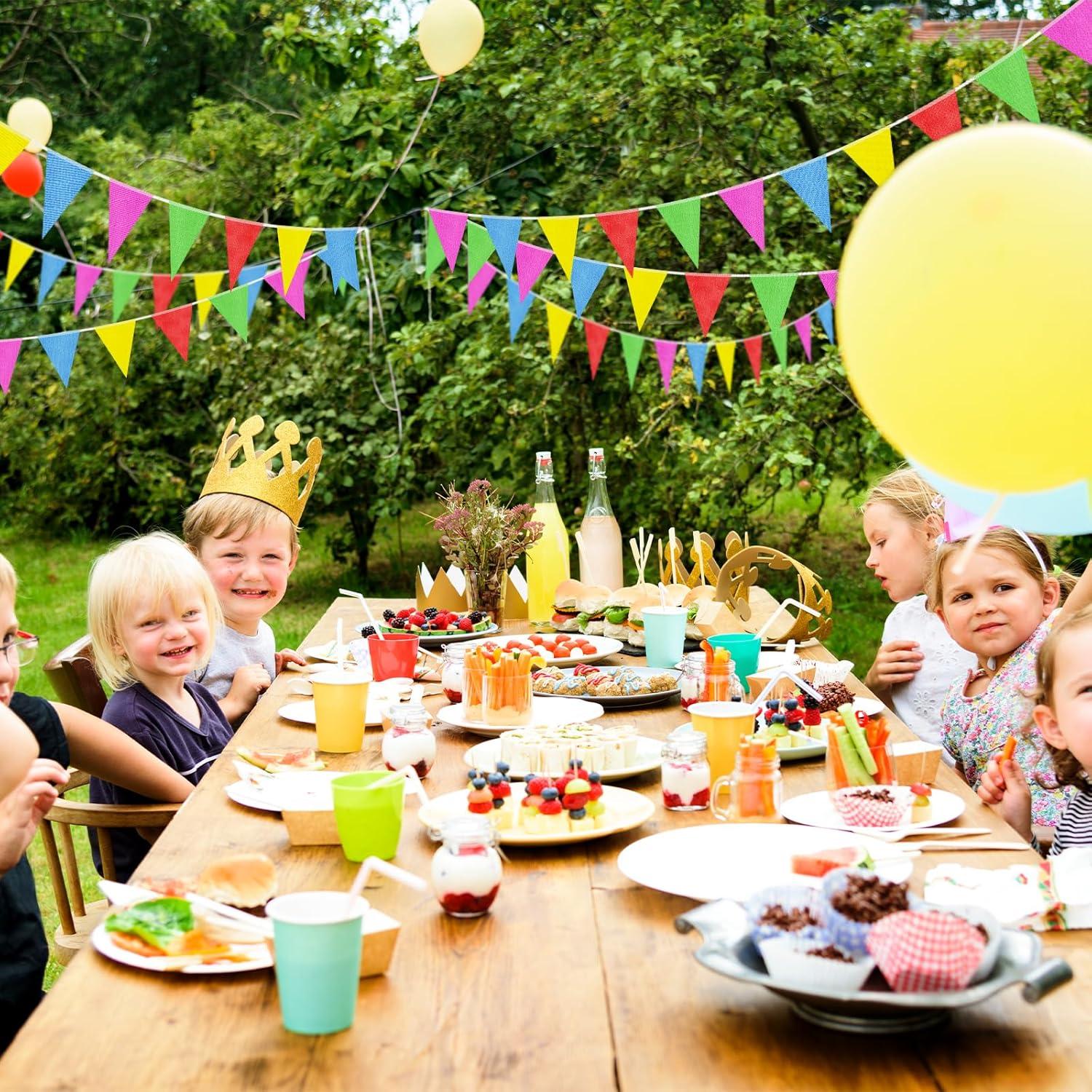 VIKY Wimpelkette Outdoor Wetterfest 100M Kinderzimmer Geburtstag Hochzeit