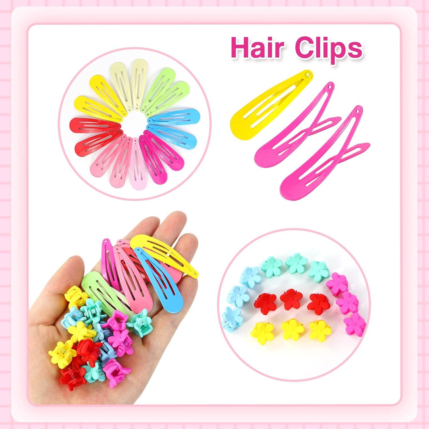 830-teiliges Mädchen Haarschmuck Set Kinder Haargummis Haarclips Geschenkbox