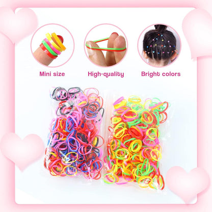 830-teiliges Mädchen Haarschmuck Set Kinder Mini Haarclip Gummibänder