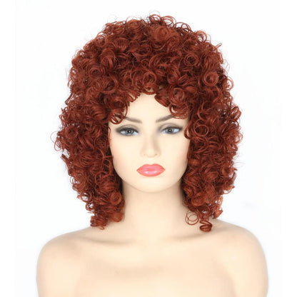 Braune Afro Lockenperücke Damen – Karneval & Party Perücke
