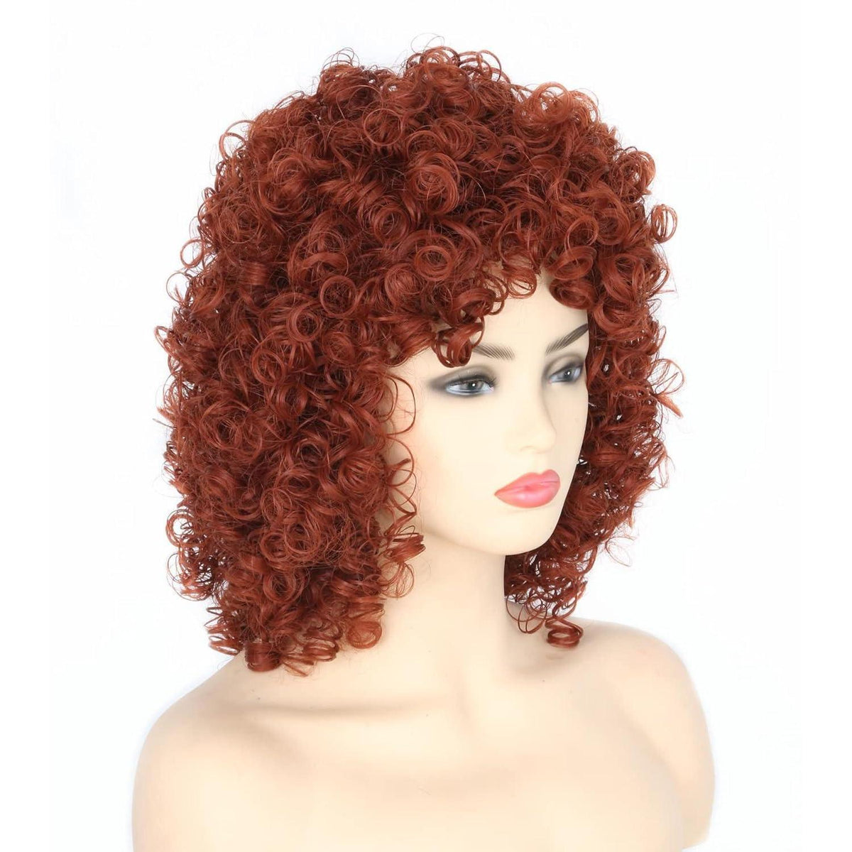 Braune Afro Lockenperücke Damen – Karneval & Party Perücke