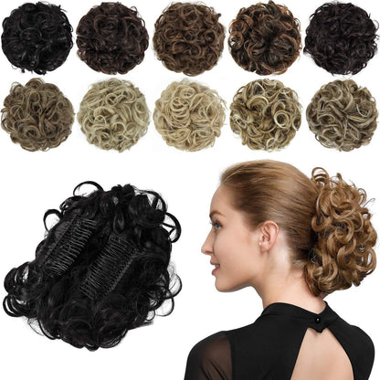 Gelocktes Chignon Haarteil – Synthetischer Dutt für Hochsteckfrisur