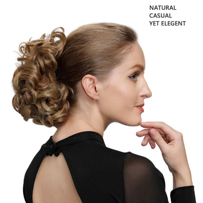 Gelocktes Chignon Haarteil – Synthetischer Dutt für Hochsteckfrisur