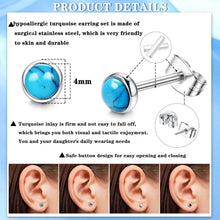 21 Paar Kleine Zirkonia Opal Mondstein Ohrstecker Set