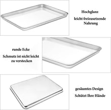 Backblech mit Abkühlgitter Edelstahl groß rechteckig