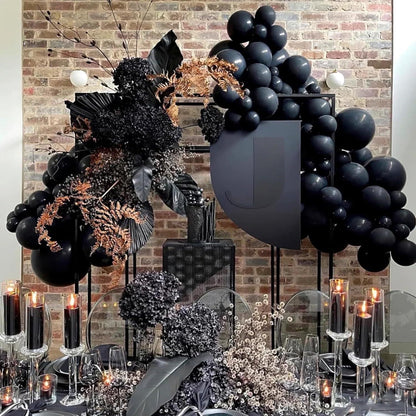 50er Packung Schwarze 12-Zoll-Latexballons für Partydekorationen