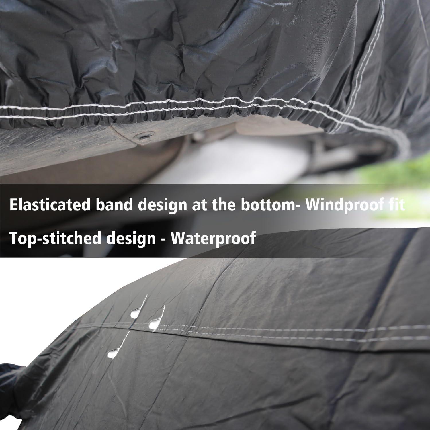 Autoabdeckung Vollgarage wasserdicht Schwarz L 430cm BEXITA