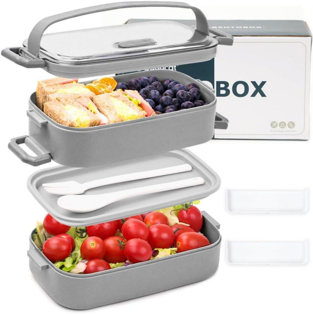 Bugucat Lunchbox 1600ML 3 in 1 Bento Box Brotdose luftdicht mit