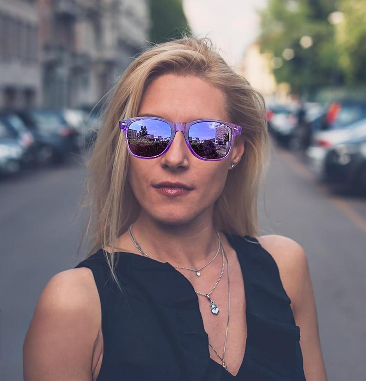 Unning Bunte Sonnenbrille Set Neon Vintage Party Herren