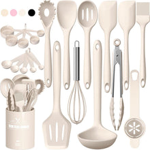 Silikon Küchenhelfer Set 22-teilig Hitzebeständig Khaki