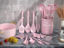 Silikon Küchenhelfer Set 22-teilig mit Utensilienhalter