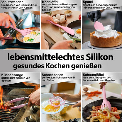 Silikon Küchenhelfer Set 22-teilig Kochutensilien Antihaft