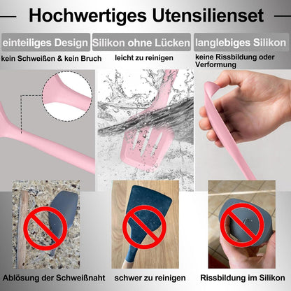 22-teiliges Silikon Küchenhelfer Set Antihaft Kochutensilien mit