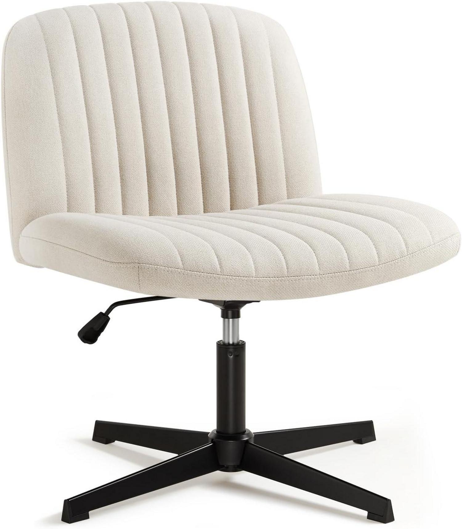 Ergonomischer Bürostuhl ohne Armlehnen in Beige