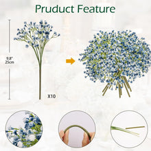 10er Set Künstliche Schleierkraut Blumensträuße Gypsophila