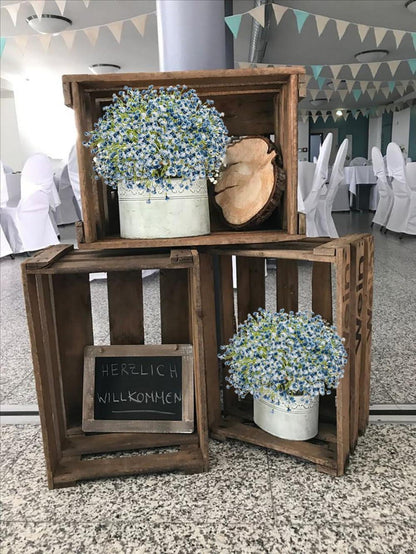 10er Set Künstliche Schleierkraut Blumensträuße Hochzeit Party Deko Blau