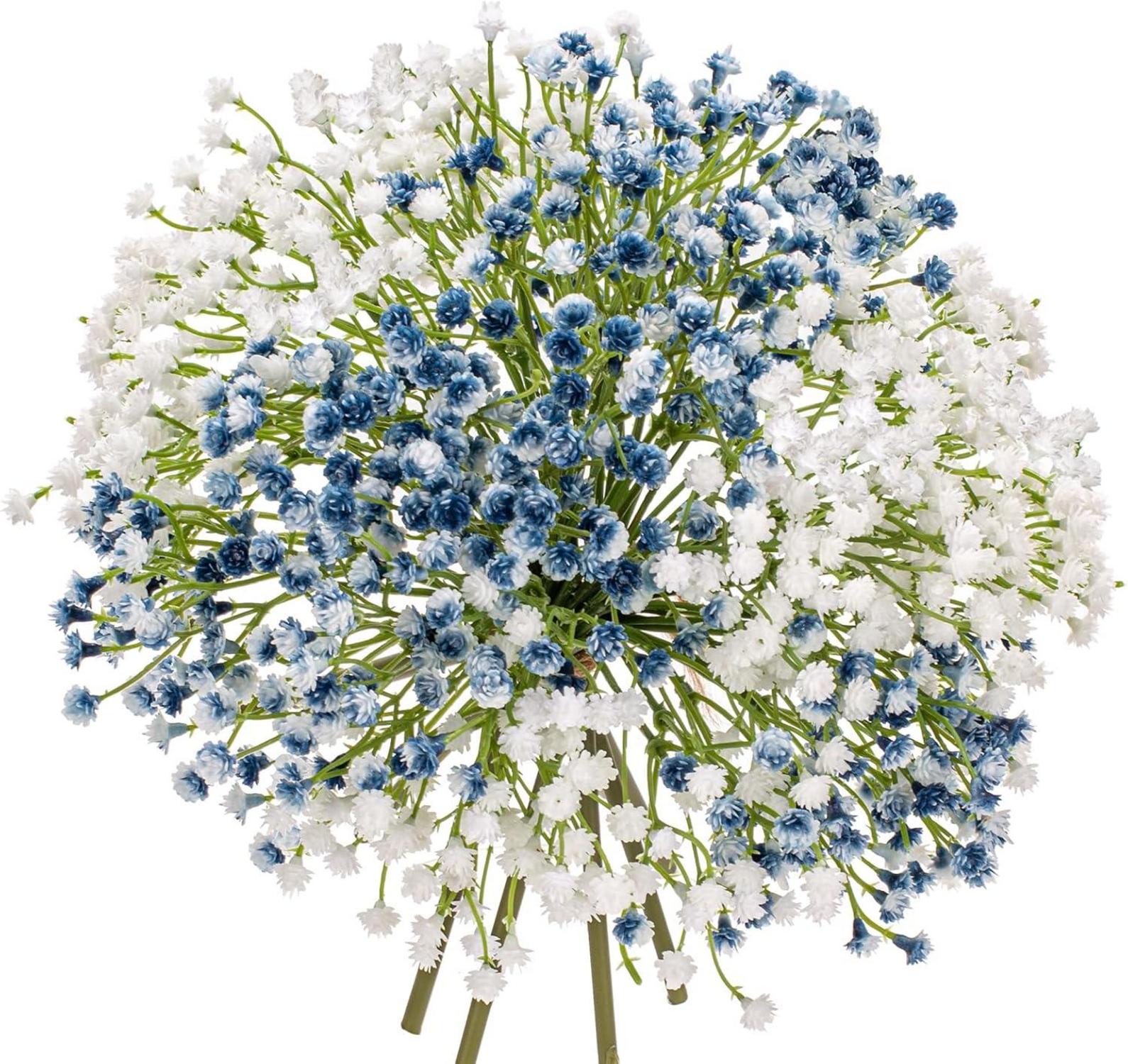 10er Set Künstliche Schleierkraut Blumen Gypsophila Deko Zweige 25cm