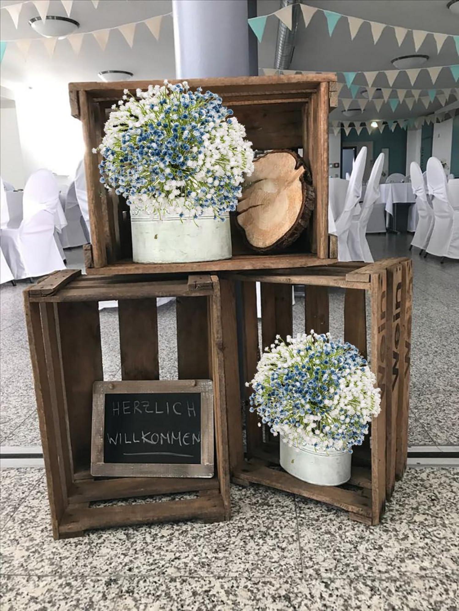 10er Set Künstliche Schleierkraut Blumen Gypsophila Kunstblumen Deko Hochzeit