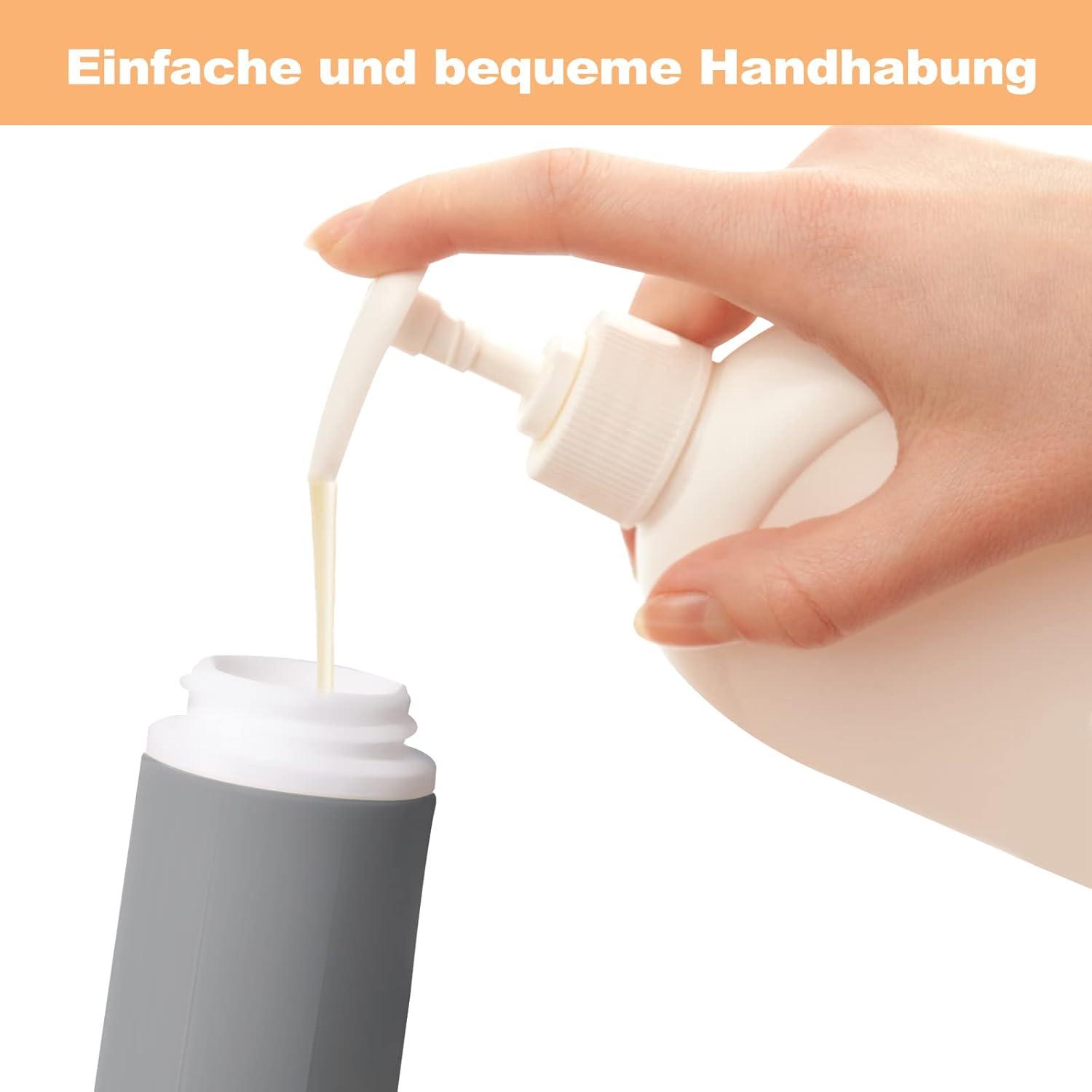 12er Set Silikon Reiseflaschen 100ml Auslaufsicher Nachfüllbar Reiseset