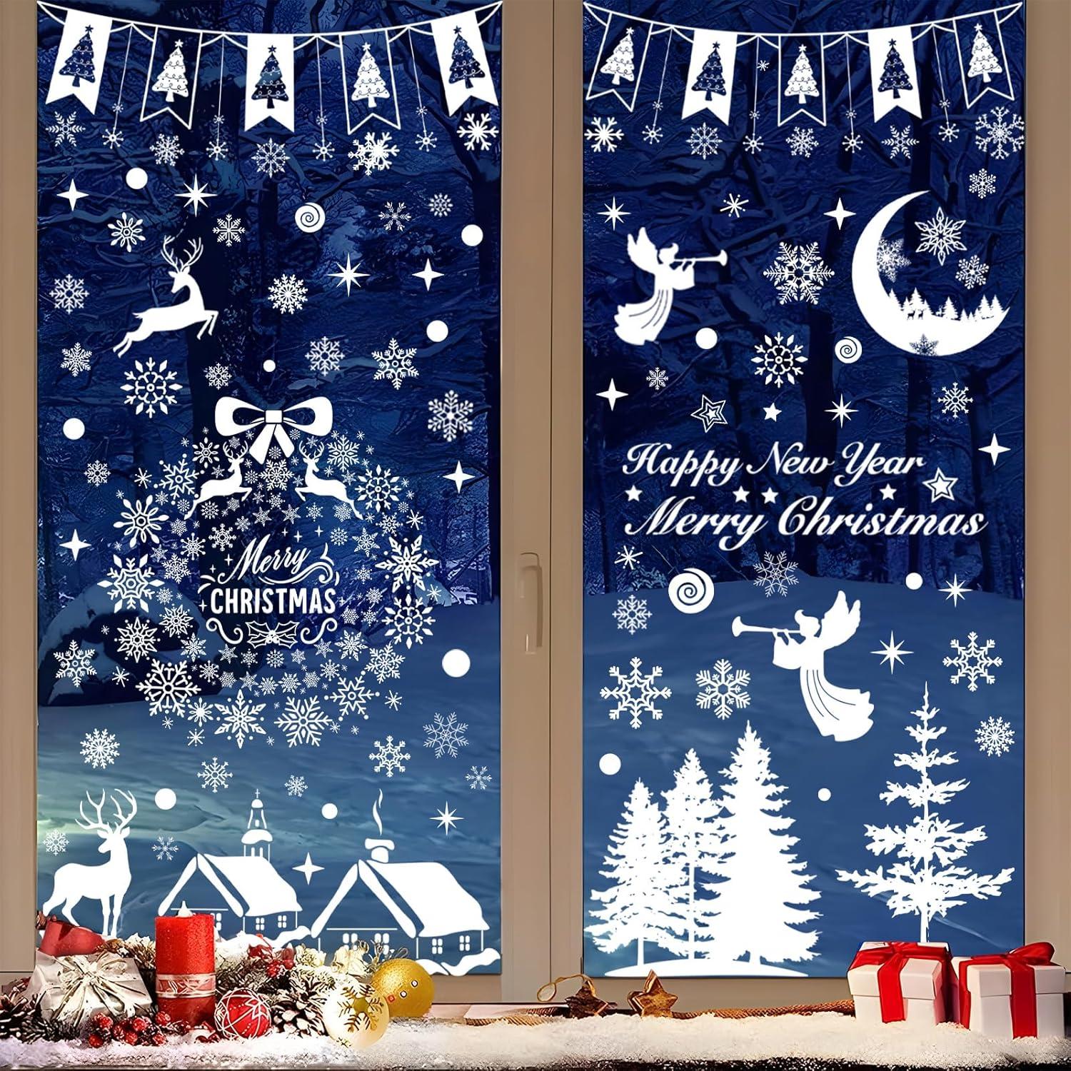 Weihnachtsfensterbilder Deko Selbstklebend Amerikanisch Window