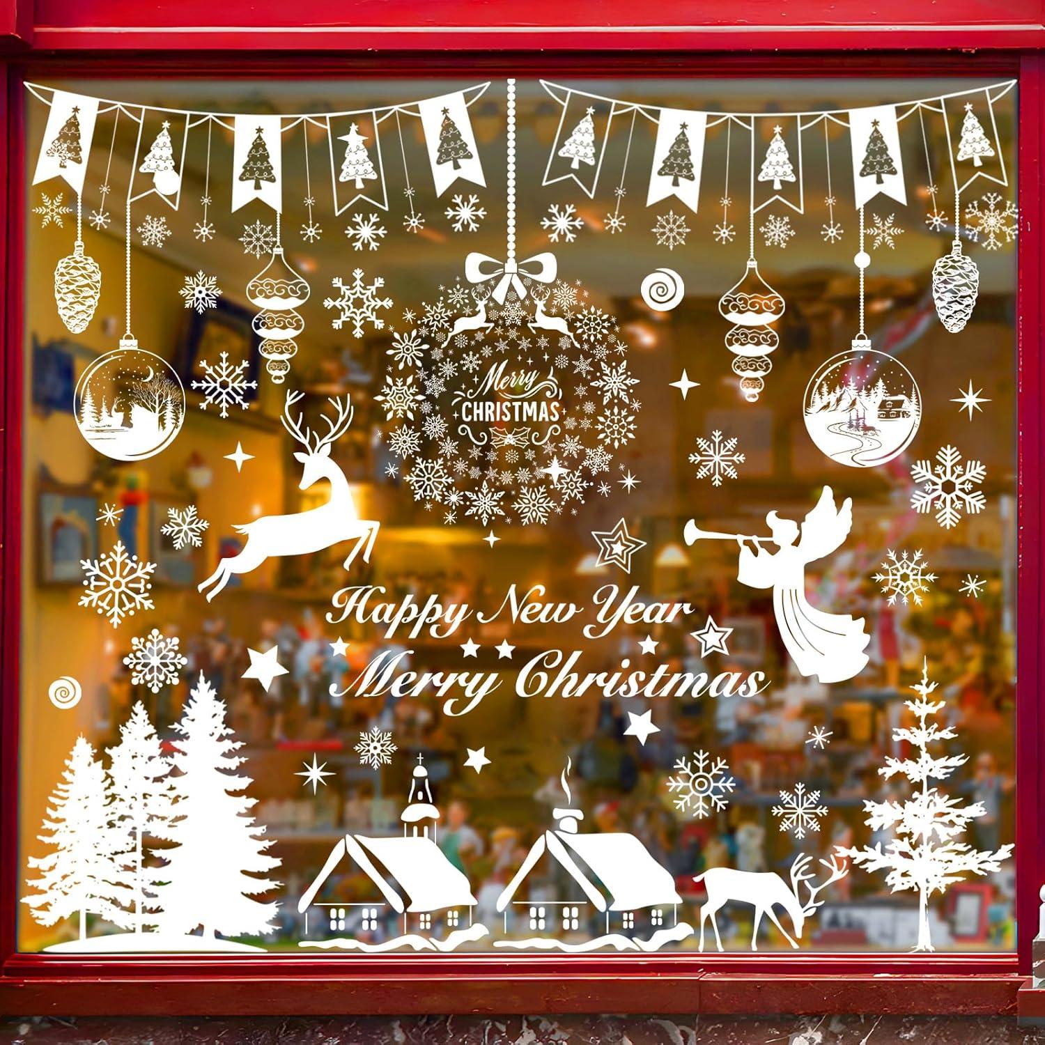 Weihnachtsfensteraufkleber 190 Stück Selbstklebend