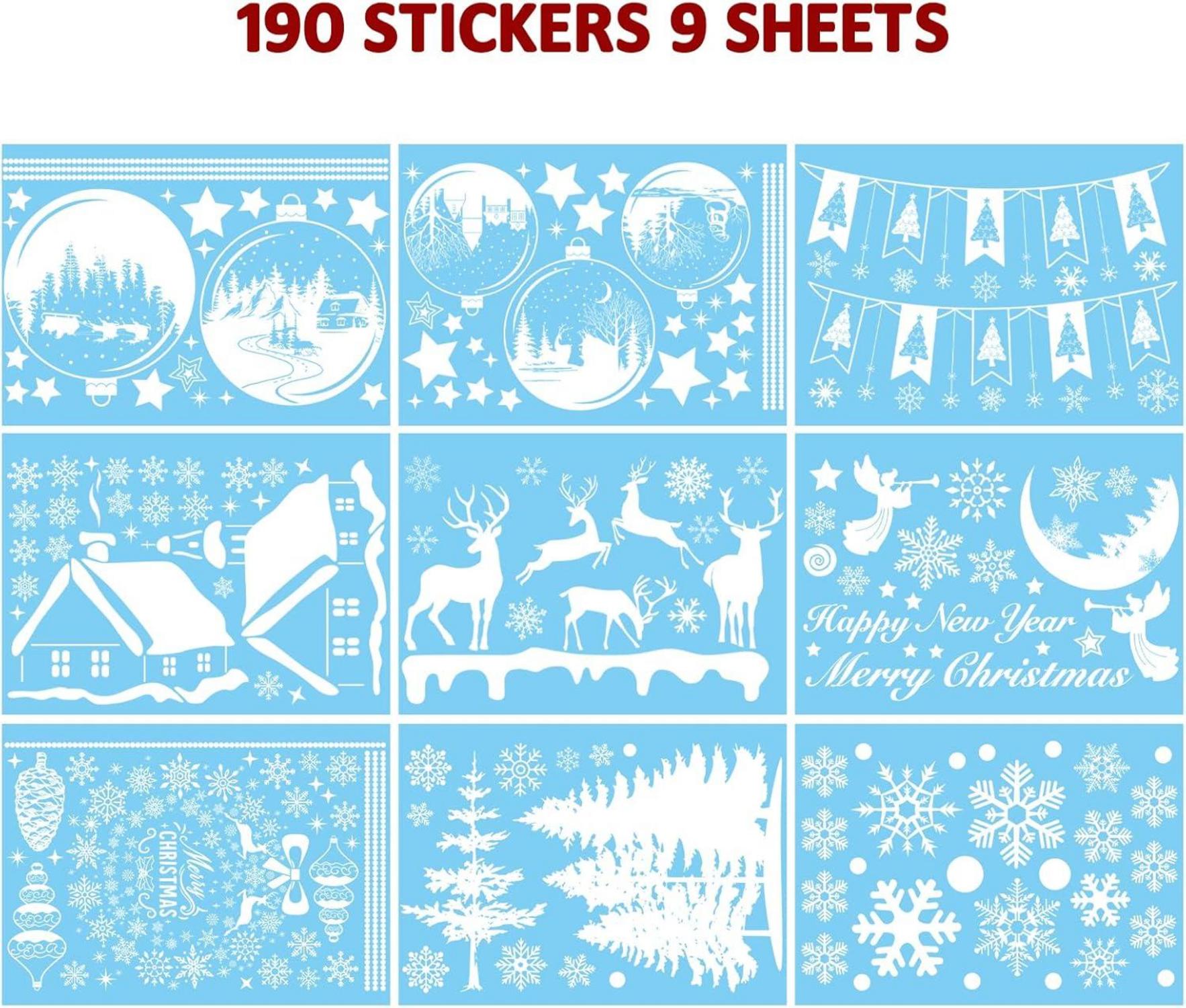 Weihnachtsfensterbilder Deko Selbstklebend Amerikanisch Window
