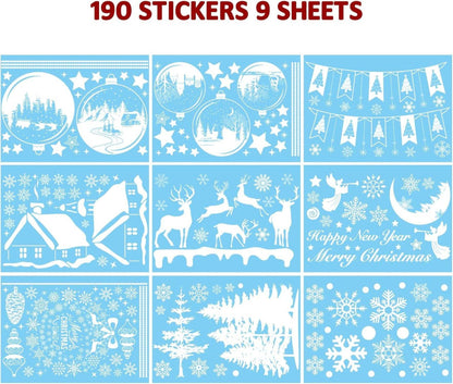 Weihnachtsfensterbilder Deko Selbstklebend Amerikanisch Window