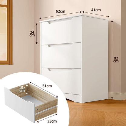 Weiße 3-Schubladen-Kommode | Schlafzimmer & Wohnzimmer