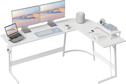 Eckschreibtisch 170x120cm L-Form mit Monitorständer und Schubladen