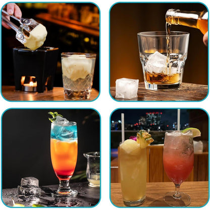 Eiswürfelform für große Einwürfel mit Deckel 16 Stück 5cm