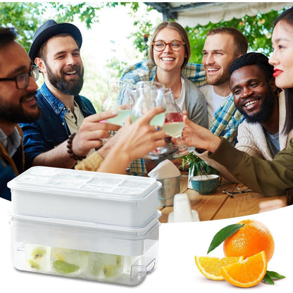 Eiswürfelform für große Einwürfel mit Deckel 16 Stück 5cm