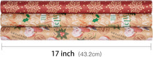 Weihnachts-Geschenkpapierrolle Kraftpapier Schneemann