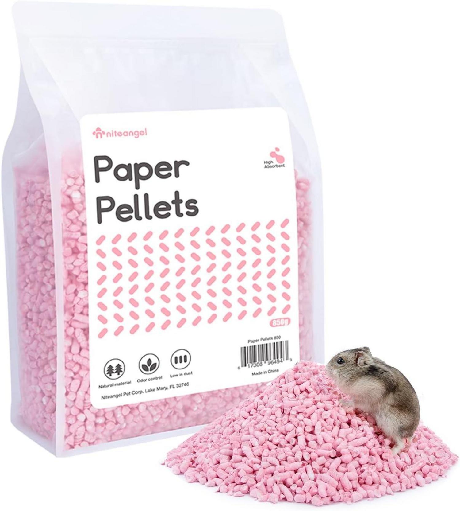 Niteangel Hamster-Papierpellets als Einstreu für kleine Haustiere