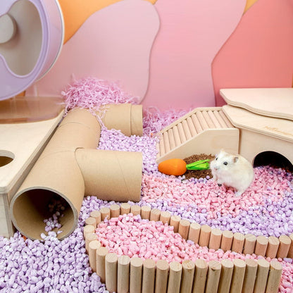 Niteangel Hamster-Papierpellets, Einstreu für kleine Haustiere, Rosa