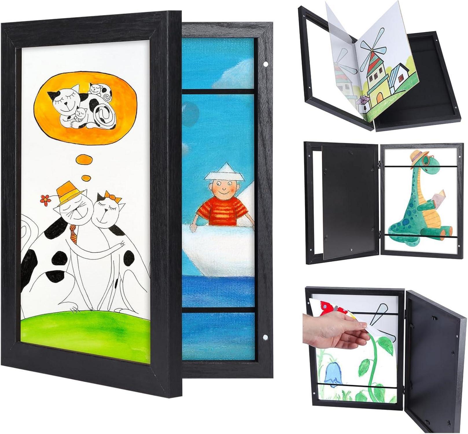Kinderbilderrahmen für Kunstwerke und Zeichnungen bis A4 - Magnetische
