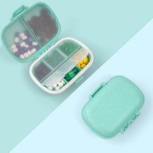 Tragbare Pillendose 7 Tage Tablettenbox 8 Fächer Blau