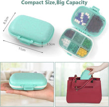 ACWOO Pillendose 7 Tage Tablettenbox 8 Fächer Blau