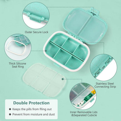 ACWOO Pillendose 7 Tage Tragbarer Tabletten-Organizer Blau