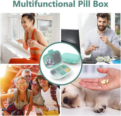 Pillendose 7 Tage Tablettenbox Reisegröße Pillen-Organizer Blau