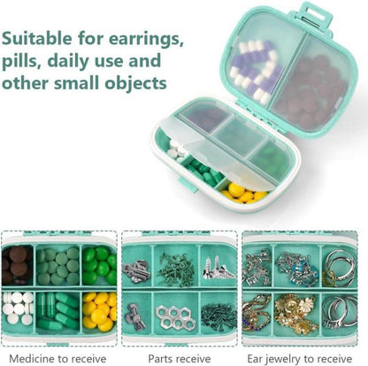 ACWOO Pillendose 7 Tage Tragbarer Tabletten-Organizer Blau