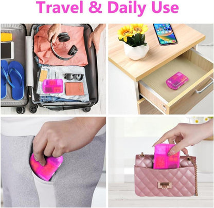 Tablettenbox 7 Tage Pillendose 10 Fächer Medikamentenbox BPA frei Rose