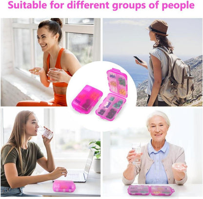 Tablettenbox 7 Tage Pillendose 10 Fächer Medikamentenbox BPA-frei