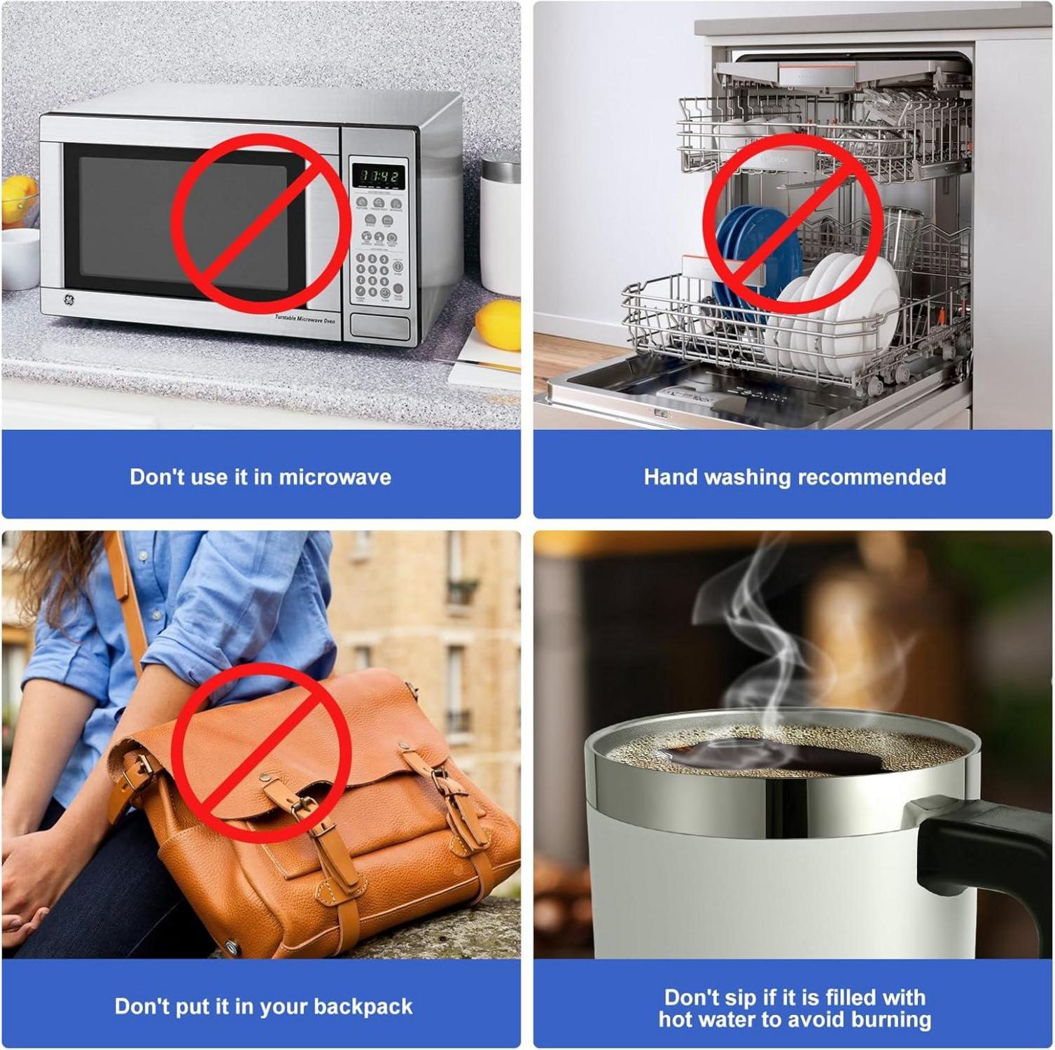 EQARD Thermobecher 850ml Edelstahl Isolierbecher Strohhalm BPA-frei