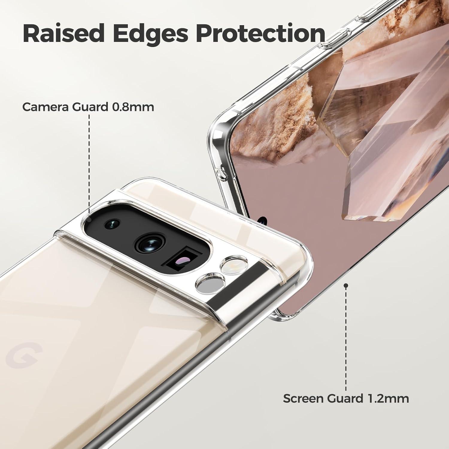 Transparente Google Pixel 8 Pro Hülle [Anti-Gelb] [Ultra Slim] TPU Schutzhülle