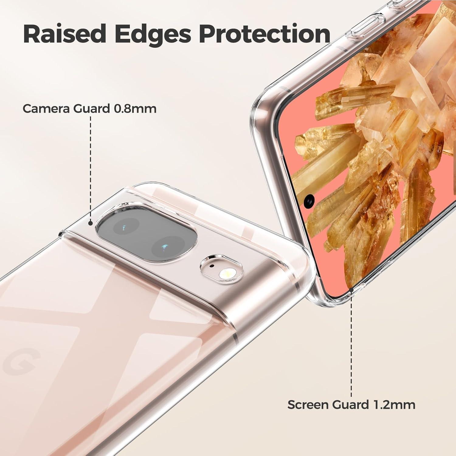 Transparente TPU Schutzhülle für Google Pixel 8 - Anti-Gelb, Ultra Slim, Stoßfest