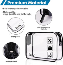 Fenrad Kulturbeutel Transparent mit Reiseflaschen Set und