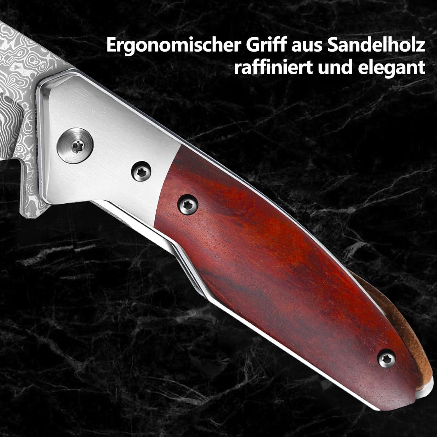 Premium Dragon Creek Damast Taschenmesser Outdoor Survival Geschenk